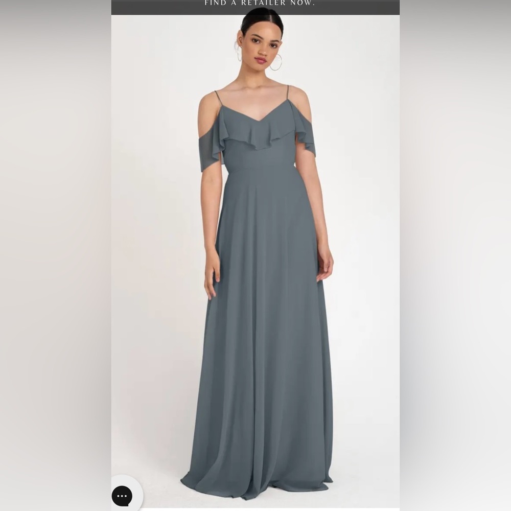 Jenny Yoo Mila Maxi Gray Dress